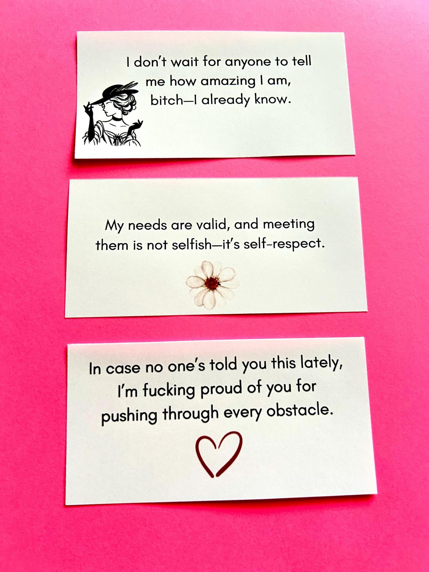 Bad Bitch Energy Jar-110 Positive Affirmations and Quotes to Empower Women, Daily Motivation,Inspire-Self-Care, Mental Health,Anxiety Relief