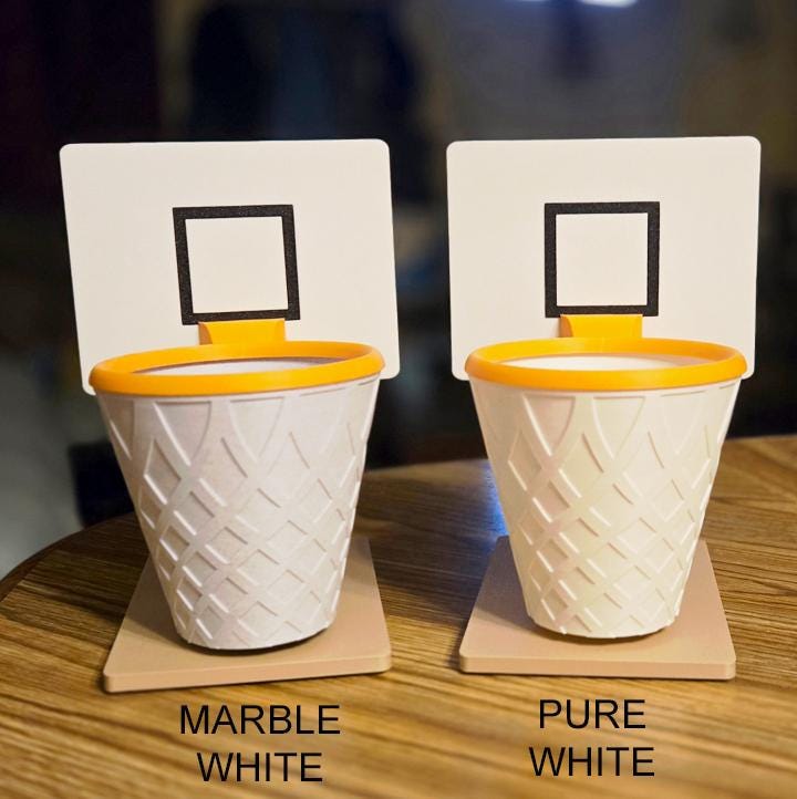 Large Basketball Net Pencil Holder with Backboard