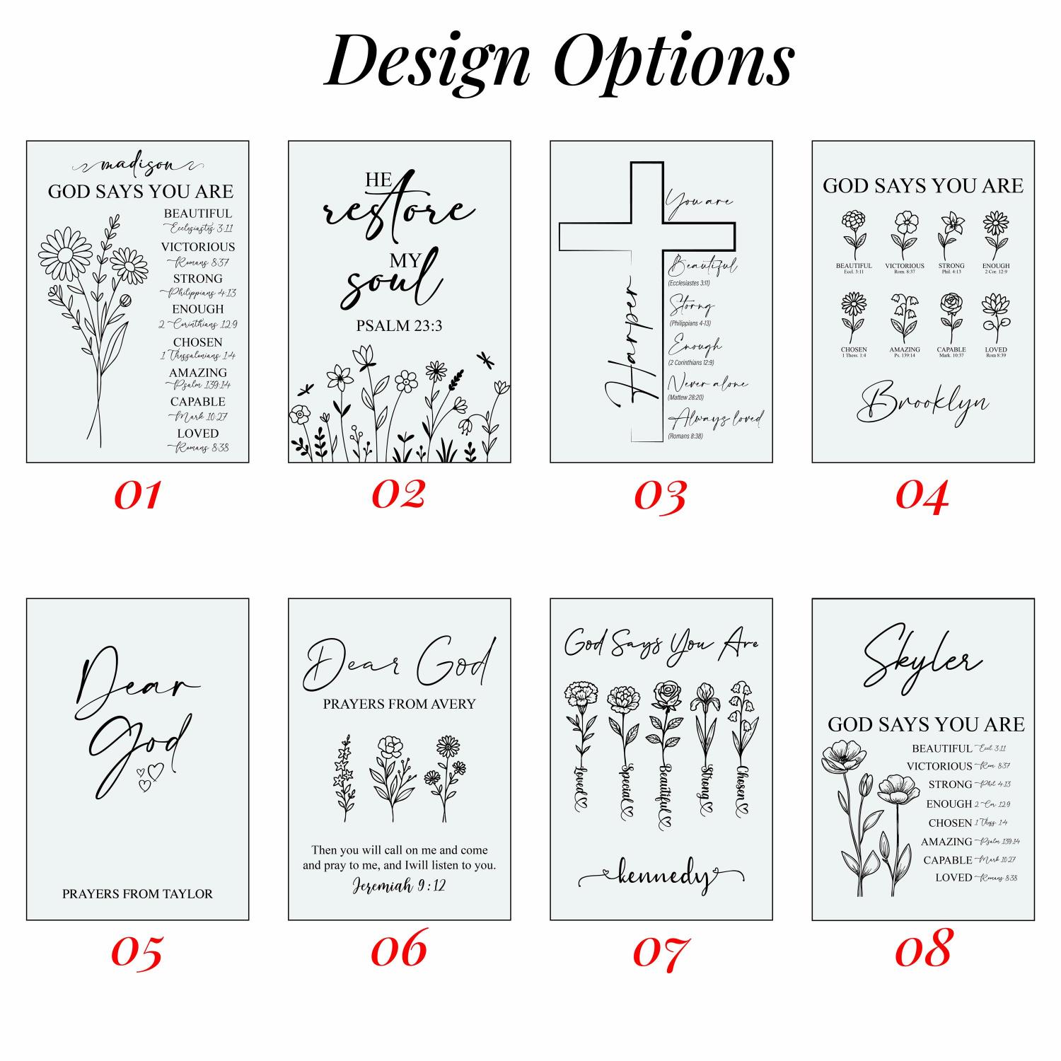 God Says You Are Bible Verse Journal, Personalized Prayer Journal For Women, Flower Christian Gift For Her, Religious Gift,Affirmations Gift