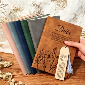Custom Christian Journal, Personalized Leather Faith Notebook, Prayer Book with Bookmark, Religious Writing Gift, Custom logo notebooks