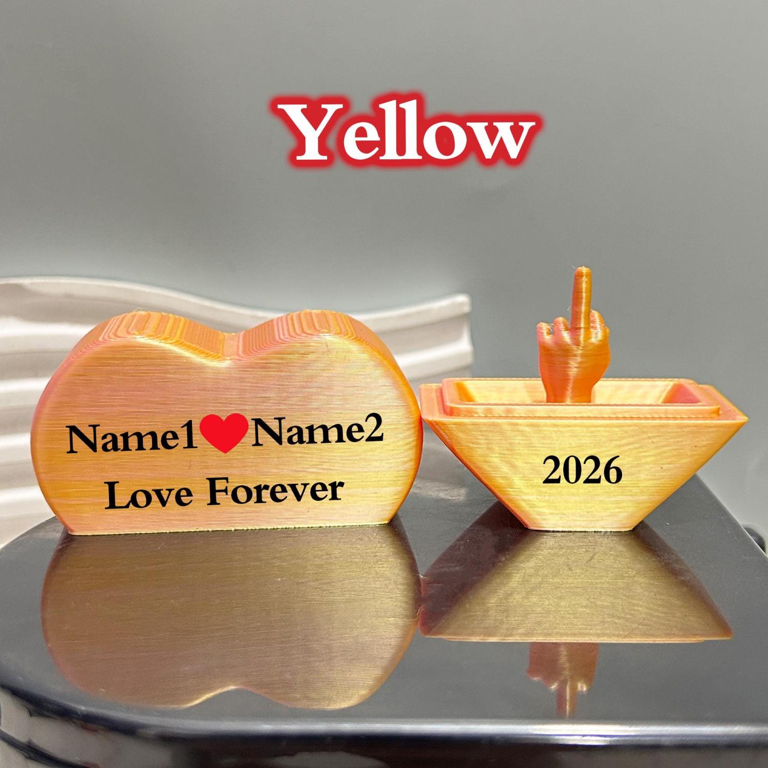 3D Printed Heart With Middle Finger,Prank Middle Finger,Funny Anniversary Gifts,Gag Gift,Suprise Valentines Day Gift For Her/Him