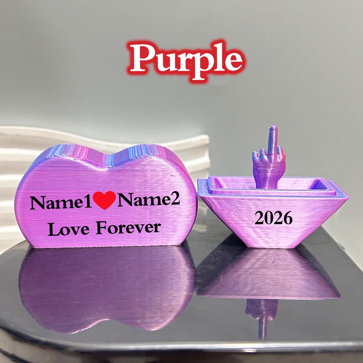 3D Printed Heart With Middle Finger,Prank Middle Finger,Funny Anniversary Gifts,Gag Gift,Suprise Valentines Day Gift For Her/Him