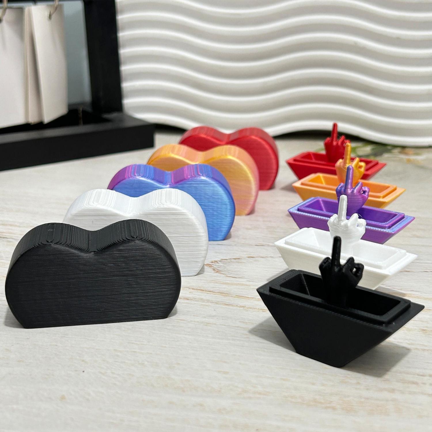 3D Printed Heart With Middle Finger,Prank Middle Finger,Funny Anniversary Gifts,Gag Gift,Suprise Valentines Day Gift For Her/Him