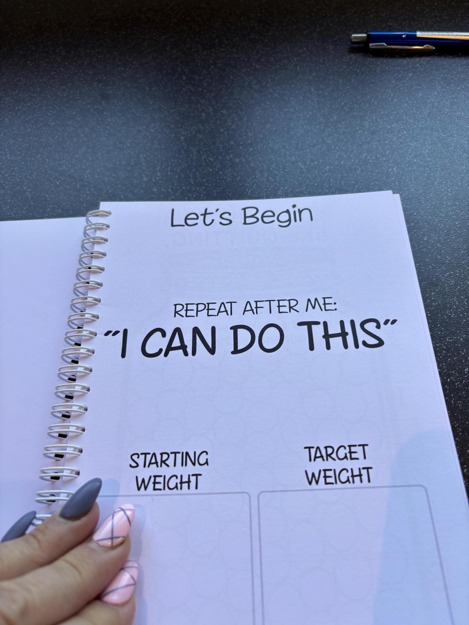 Food Diary, Weight loss Journal, Food Planner, Food Tracker, Daily Food Journal, Weight Tracker, Weightloss, Calorie Counting, Daily Planner