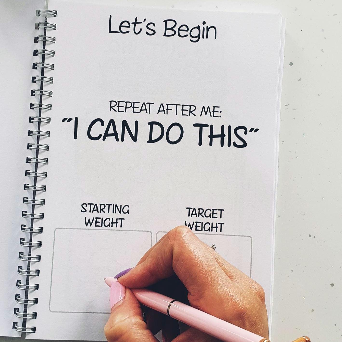 Food Diary, Weight loss Journal, Food Planner, Food Tracker, Daily Food Journal, Weight Tracker, Weightloss, Calorie Counting, Daily Planner