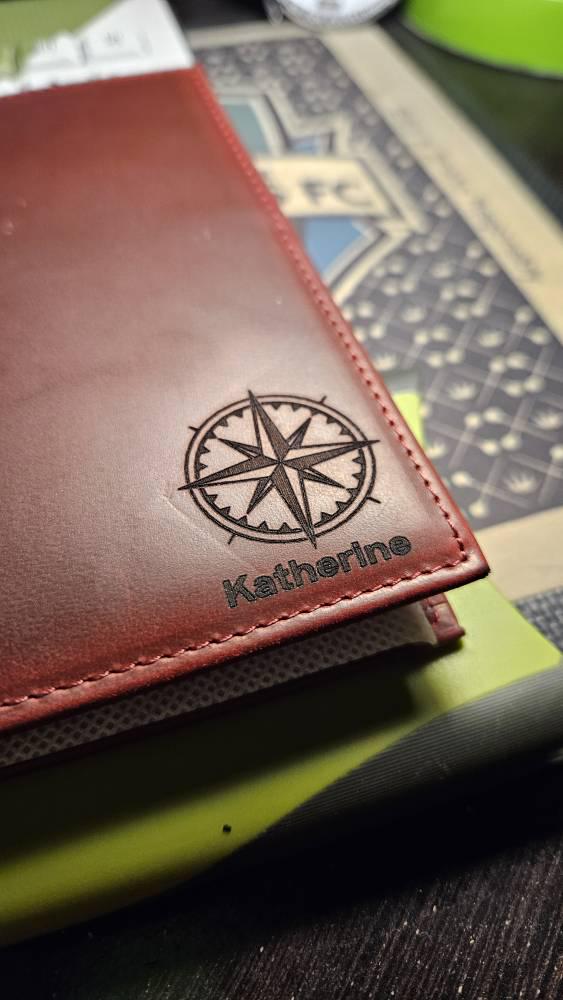 Personalized AirTag Genuine Leather Passport Holder: RFID Blocking Travel Wallet, Custom made