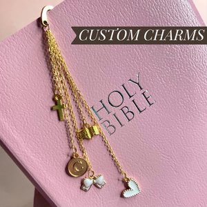 Customized Charm Bible Book Mark Personalized Bible Accessories Holy Communion Gift Girl Birthday Christian for Women Baptism Bookmark