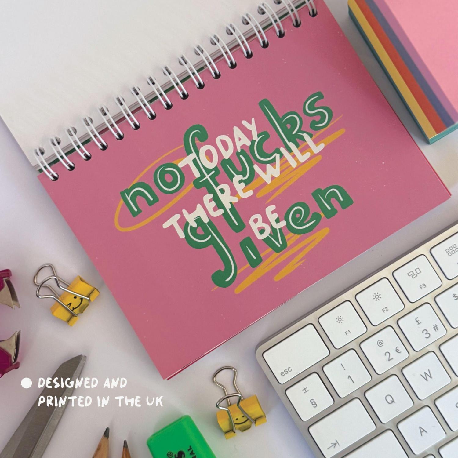 Sweary Affirmation Desk Flip Chart Desk Pad Book | 52 Weeks of Positive F*cking Vibes | Funny Adult Gift | Daily Motivation | Office Gift