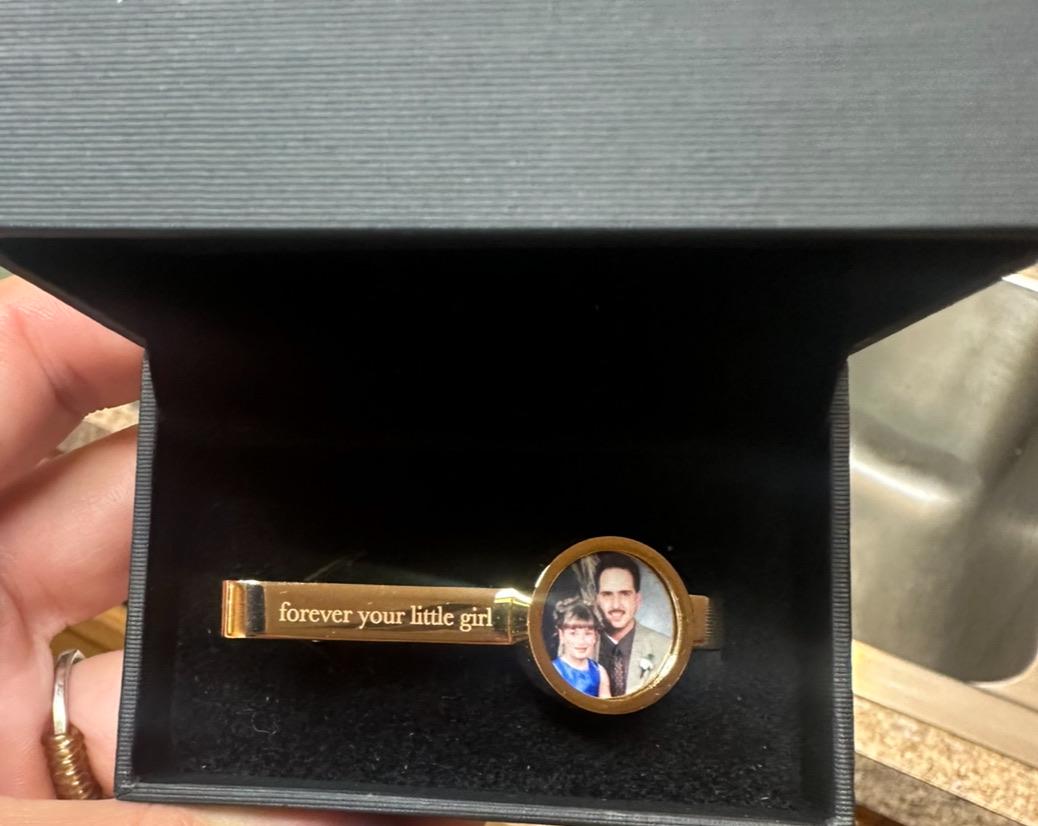 Personalized Tie Clip -Gift for Him, Weddings, Groom Gift, Father, Husband, Valentine