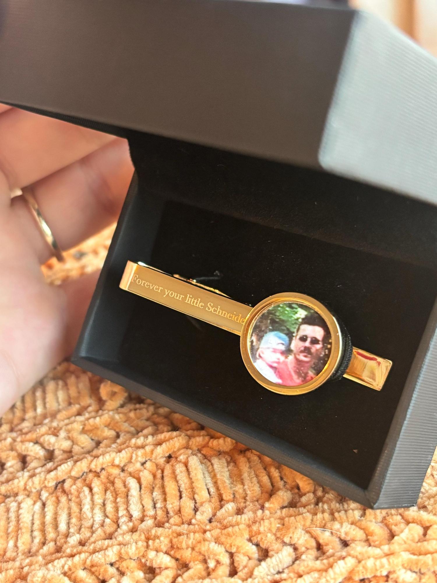 Personalized Tie Clip -Gift for Him, Weddings, Groom Gift, Father, Husband, Valentine