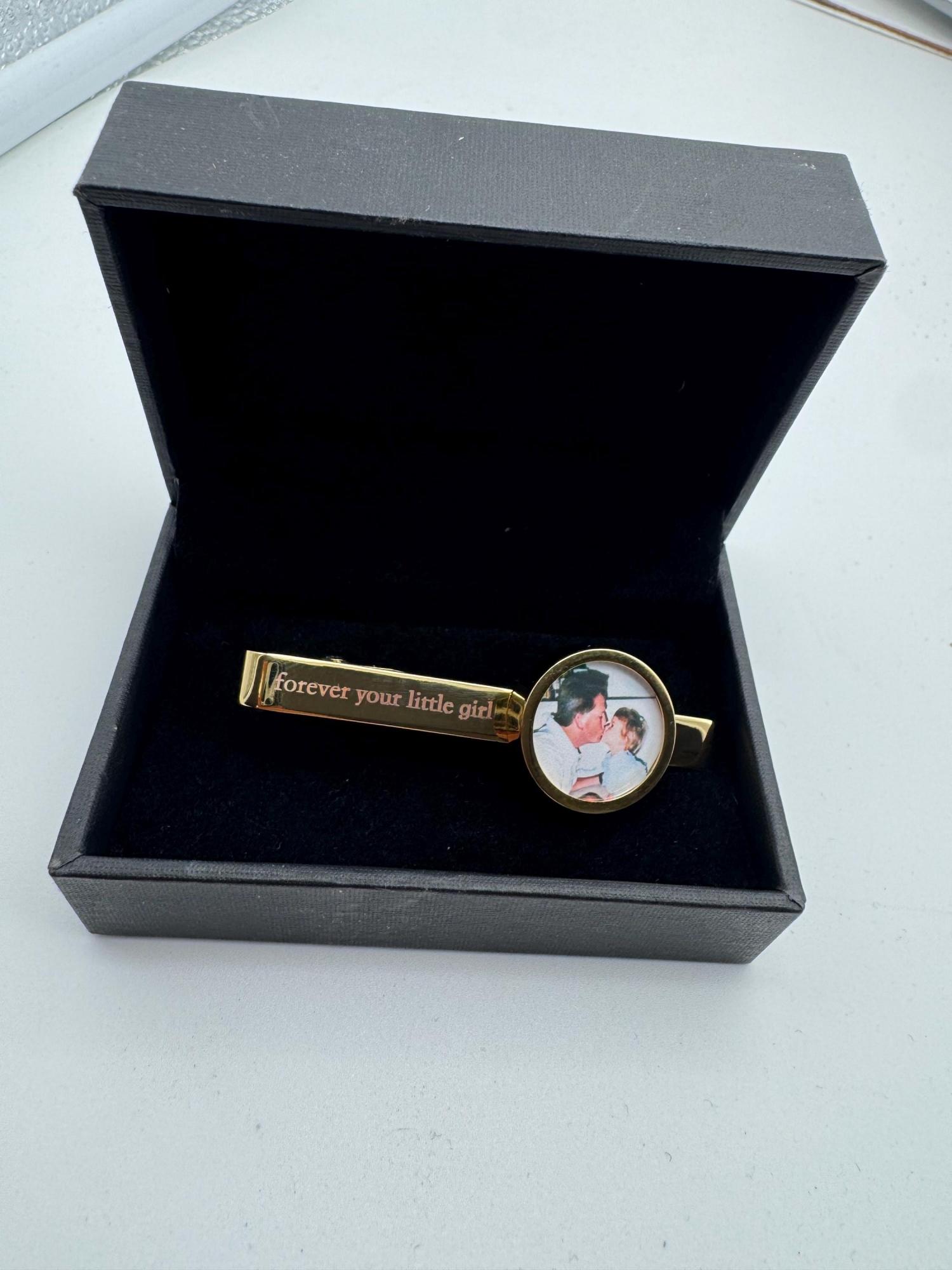 Personalized Tie Clip -Gift for Him, Weddings, Groom Gift, Father, Husband, Valentine