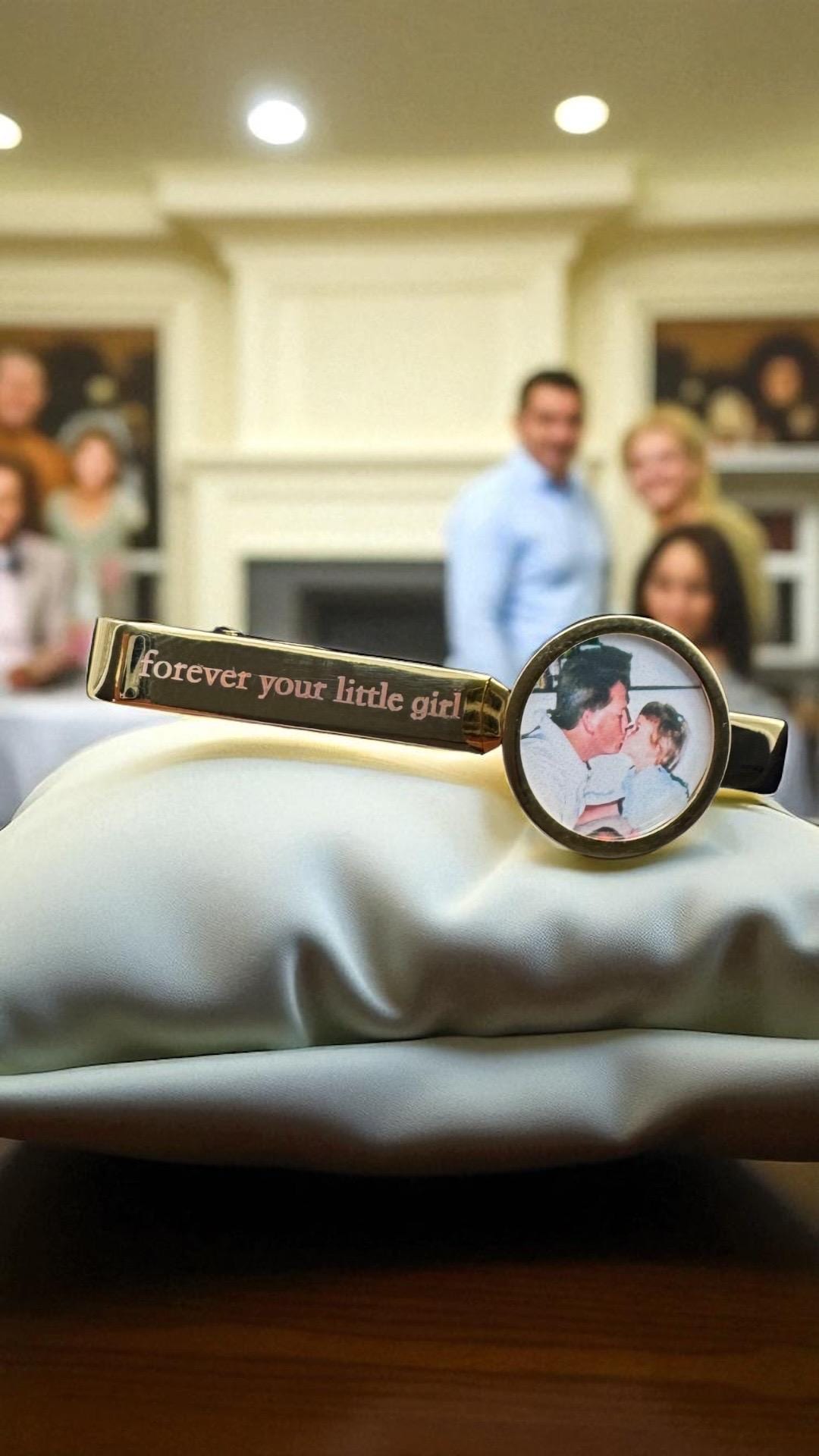 Personalized Tie Clip -Gift for Him, Weddings, Groom Gift, Father, Husband, Valentine