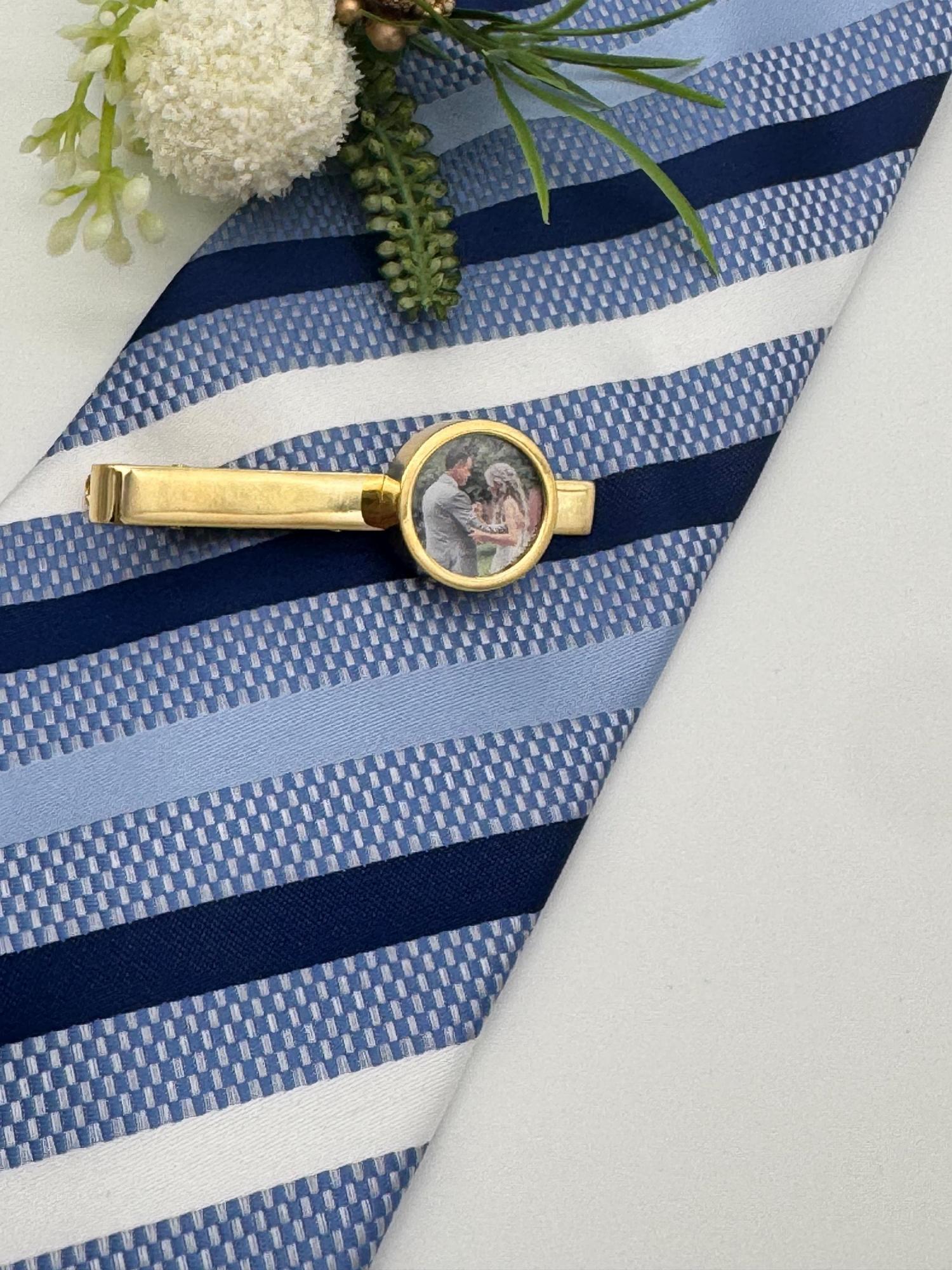 Personalized Tie Clip -Gift for Him, Weddings, Groom Gift, Father, Husband, Valentine