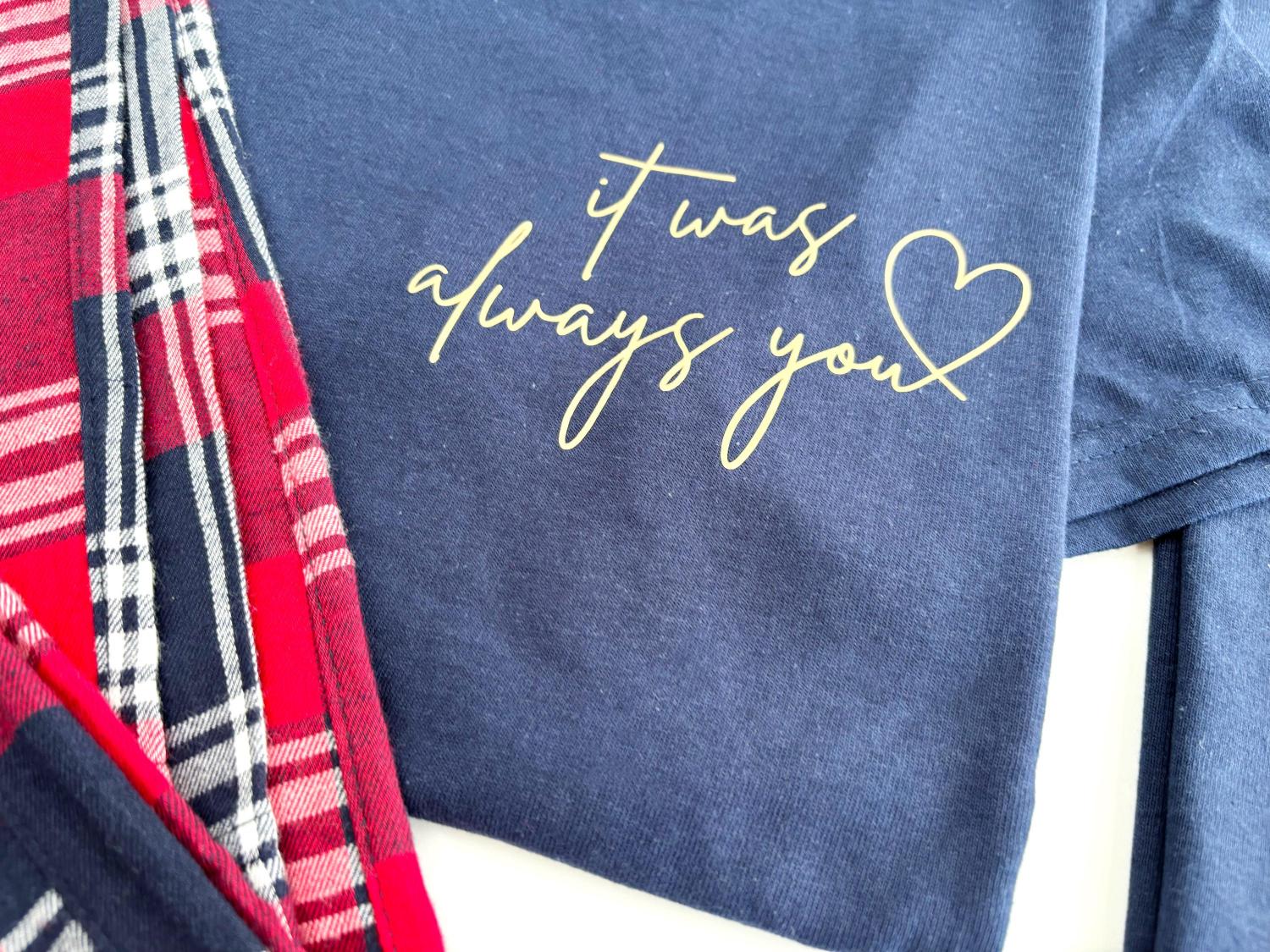 Personalised valentine couples pyjamas, His & Hers lounge wear, Matching PJ Set, Red Tartan, Couples Gift Anniversary/Wedding/Valentines