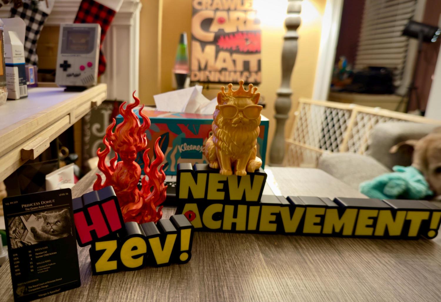 Princess Donut Library Decor Bookshelf, DCC figurine, Book Lover Gift, 3d Printed, LitRPG Collectible