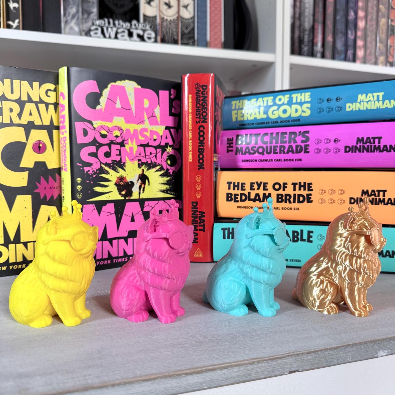 Princess Donut Library Decor Bookshelf, DCC figurine, Book Lover Gift, 3d Printed, LitRPG Collectible