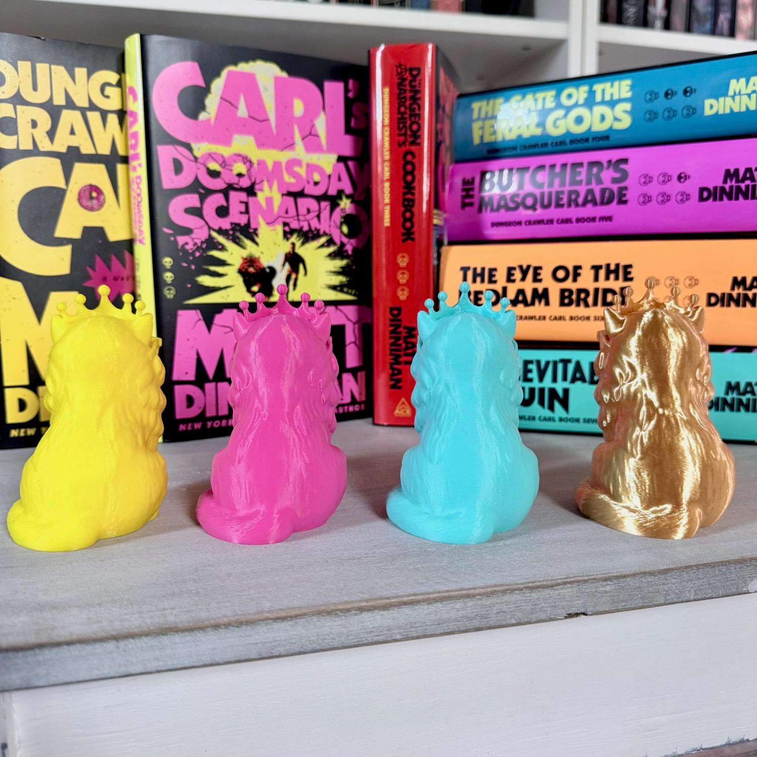 Princess Donut Library Decor Bookshelf, DCC figurine, Book Lover Gift, 3d Printed, LitRPG Collectible