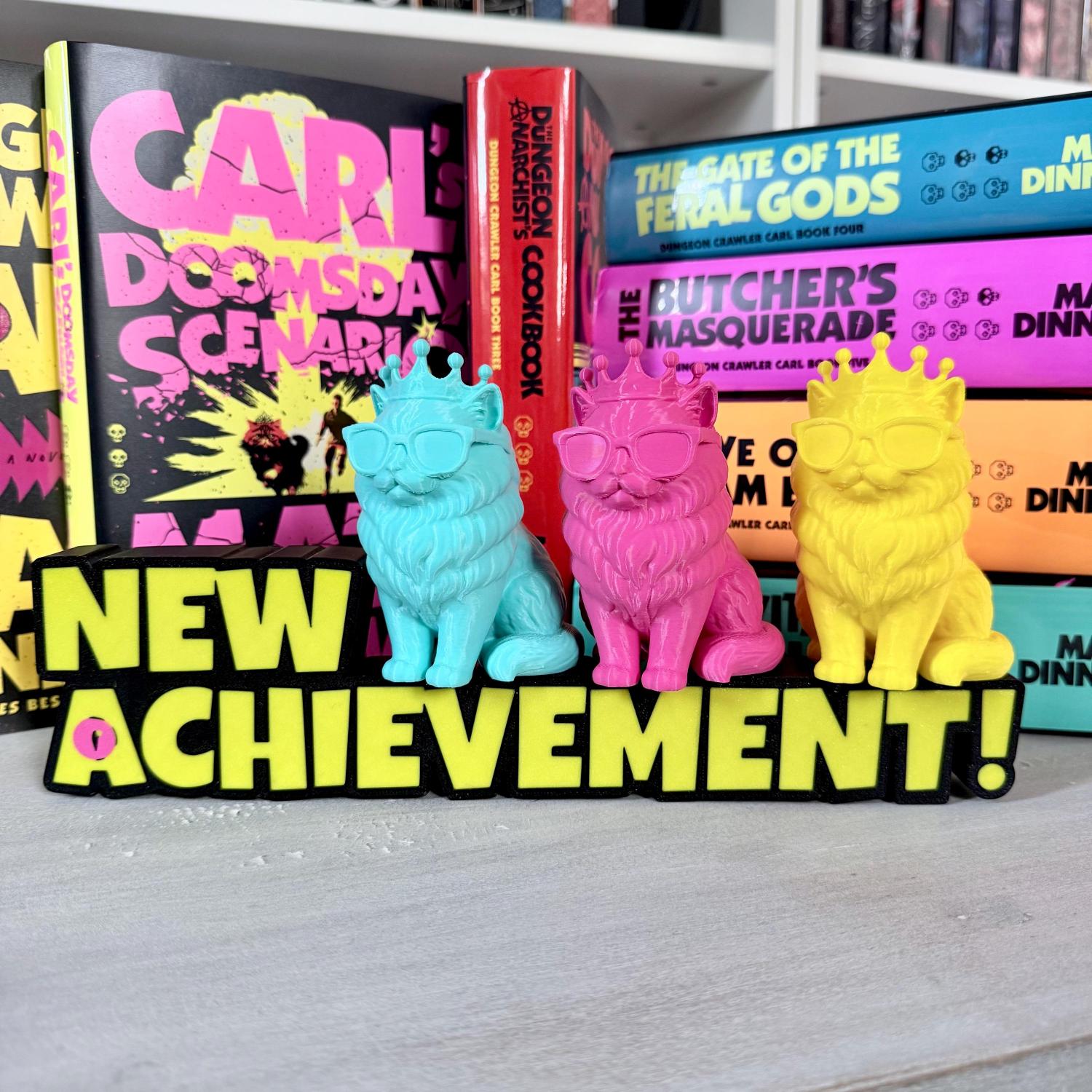 Princess Donut Library Decor Bookshelf, DCC figurine, Book Lover Gift, 3d Printed, LitRPG Collectible