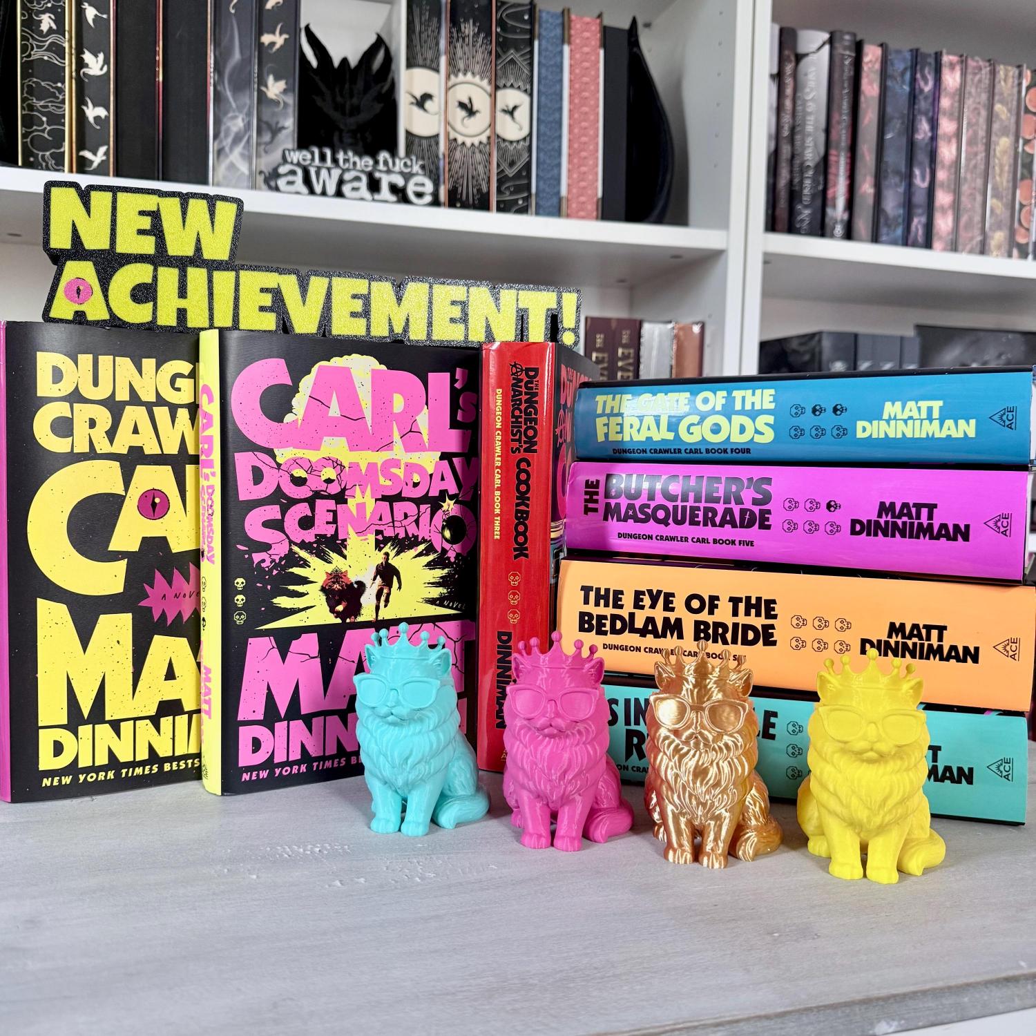 Princess Donut Library Decor Bookshelf, DCC figurine, Book Lover Gift, 3d Printed, LitRPG Collectible