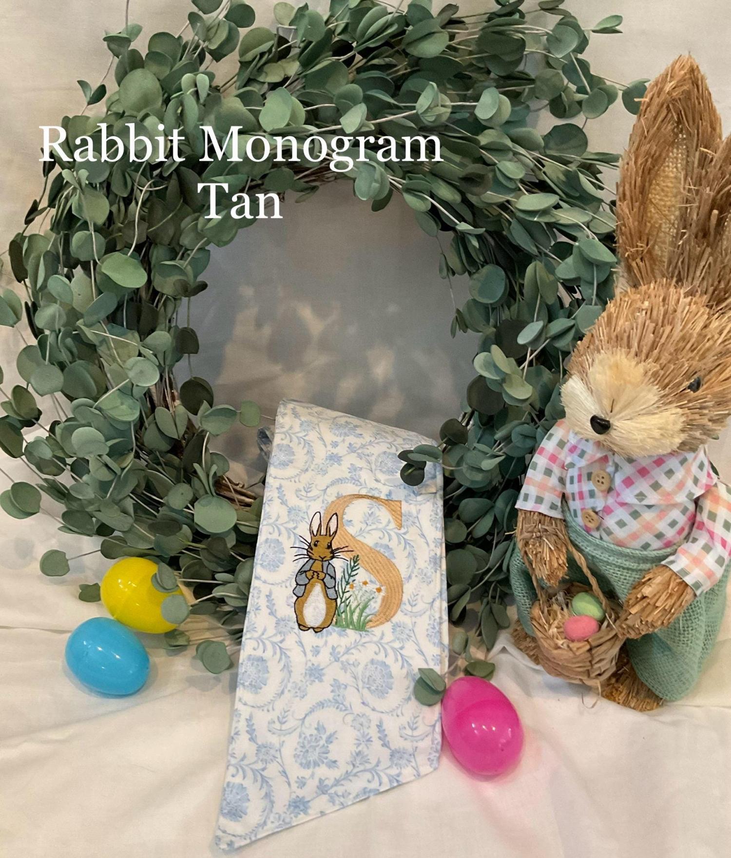 Blue Floral chinoiserie Easter Personalized Wreath Sash