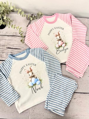 Personalised Easter Outfit / Easter chick Bunny outfit / easter toddler baby set / Easter PJ set / Easter pyjamas girl boy clothing sets