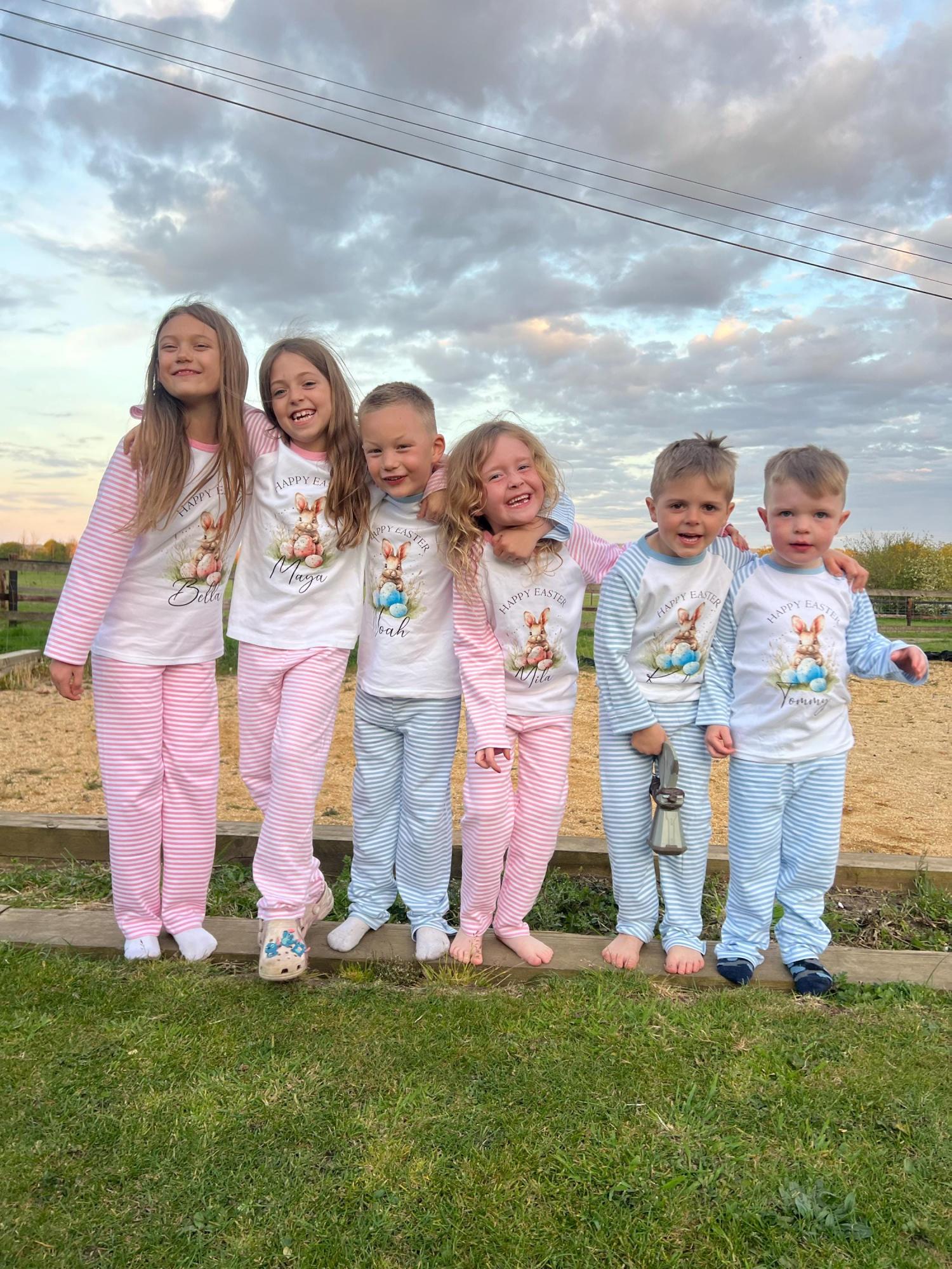 Personalised Easter Outfit / Easter chick Bunny outfit / easter toddler baby set / Easter PJ set / Easter pyjamas girl boy clothing sets