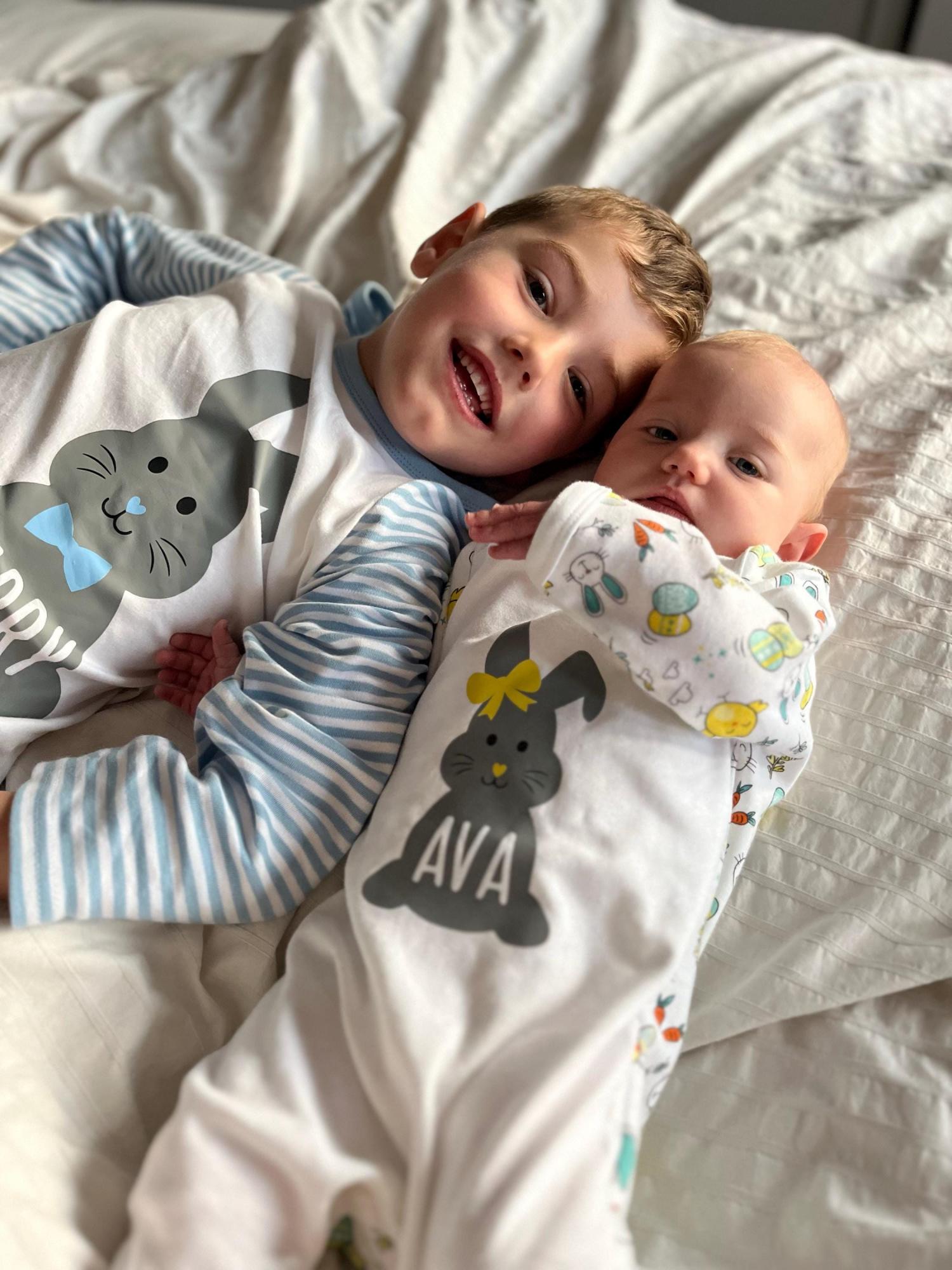 Personalised Easter Outfit / Easter chick Bunny outfit / easter toddler baby set / Easter PJ set / Easter pyjamas girl boy clothing sets