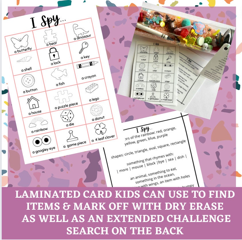 I Spy JUMBO Jar 16oz| Seek and Find |Sensory Bottle | calm down jar |autism toy | Kids birthday gift | Teacher Gift