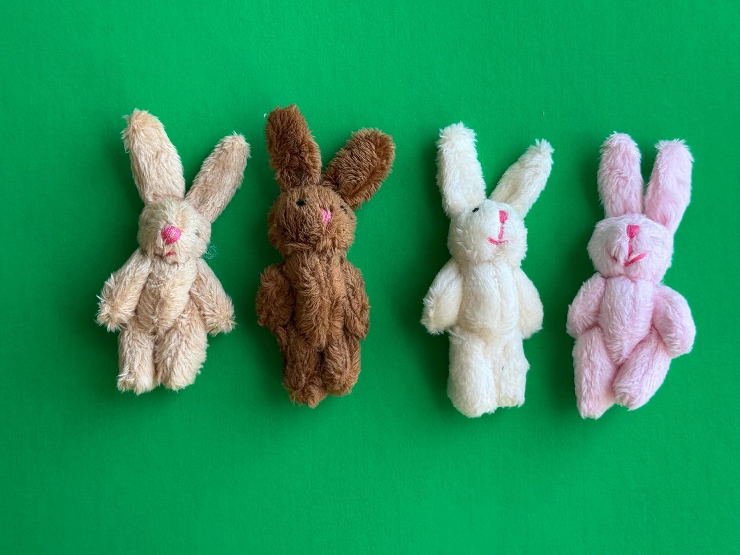 Easter Bunny pocket hug gift with Card and miniature Teddy stuff animal Easter Basket Gift for grandkid Easter gift