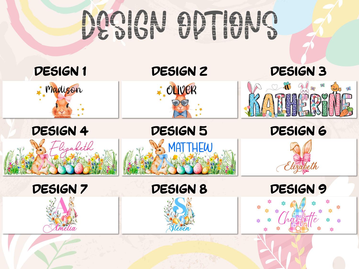 Personalized Easter Basket Liner, Custom Name Bunny Fabric Liner for Kids, Easter Egg Hunt Gift, Spring Decor Basket with Name or Monogram