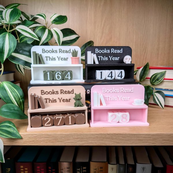 Book Counter, Books Read This Year, Book Lover Gift, Bookshelf Decor, Book Club Gifts, Bookish Library Decor, Bookworm, Reading Challenge