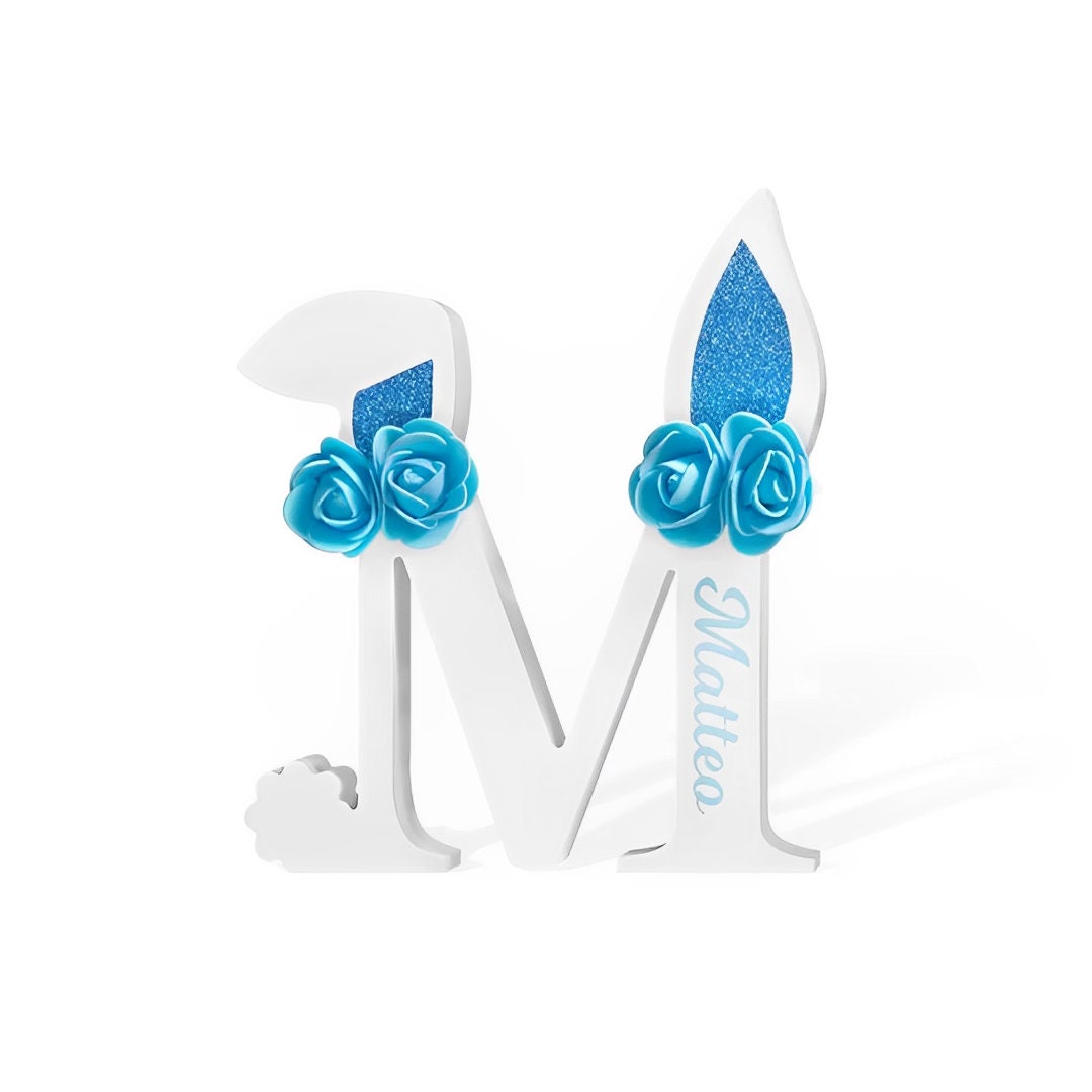 Personalized Easter Bunny Letter with Custom Name Decoration, Easter Party Decoration Ideas, Kids Easter Bunny Gift, Children's Easter Decor