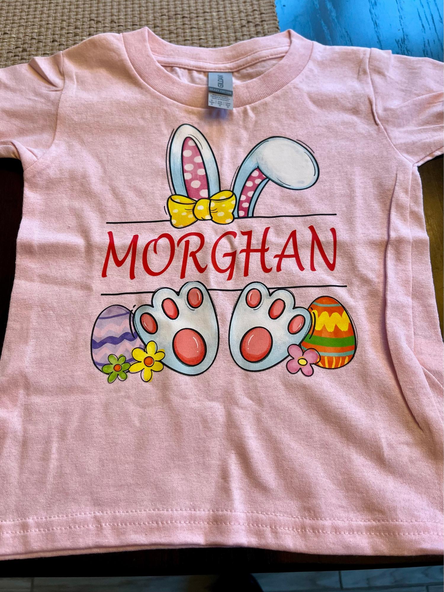 Personalized Easter Bunny Shirt: Kids Matching Easter Egg Hunt Tee