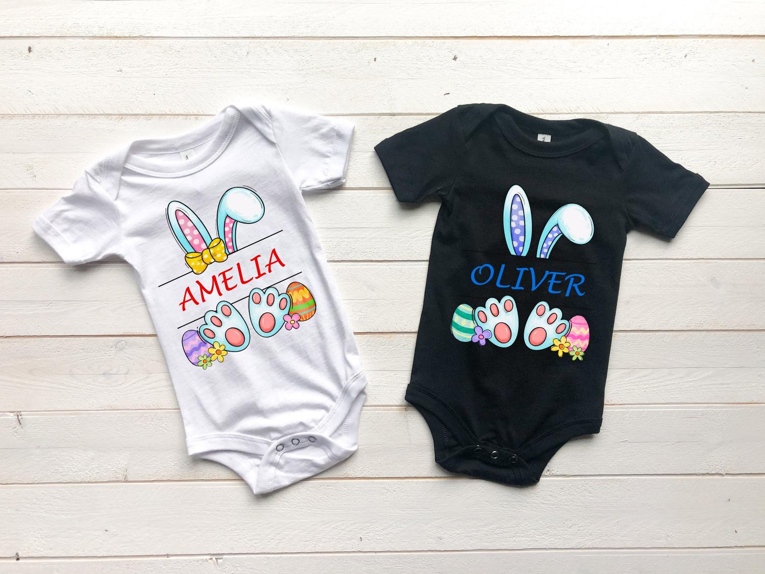 Personalized Easter Bunny Shirt: Kids Matching Easter Egg Hunt Tee