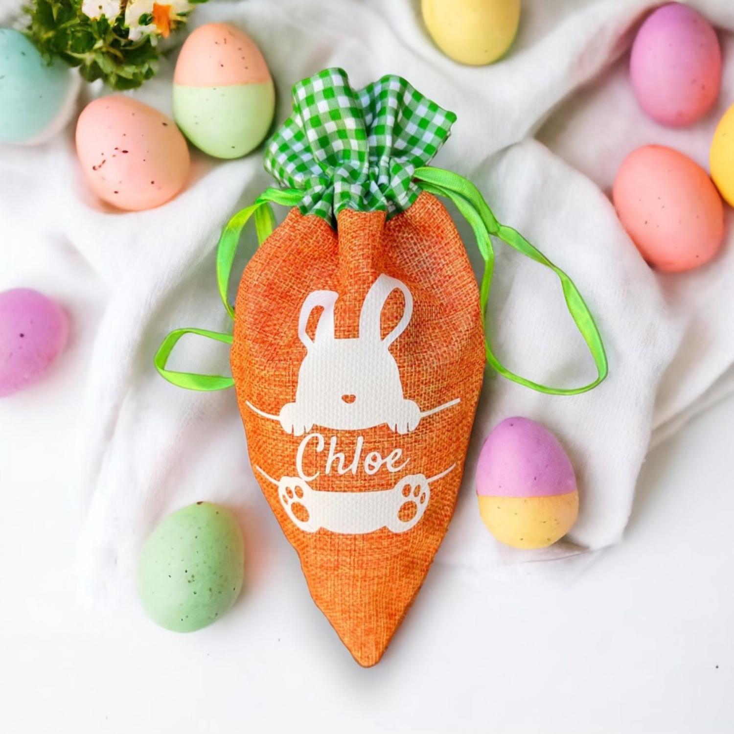 Personalized Jumbo Easter Egg Bunny: Fillable Easter Basket Stuffer