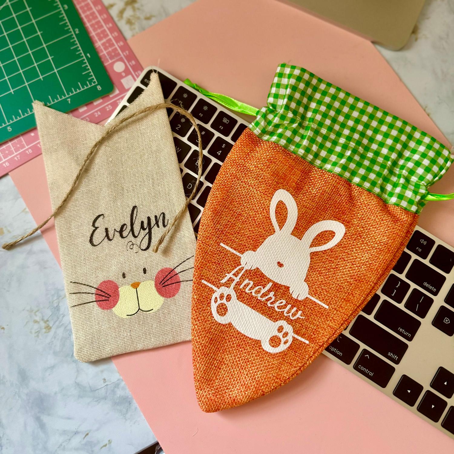 Personalized Jumbo Easter Egg Bunny: Fillable Easter Basket Stuffer