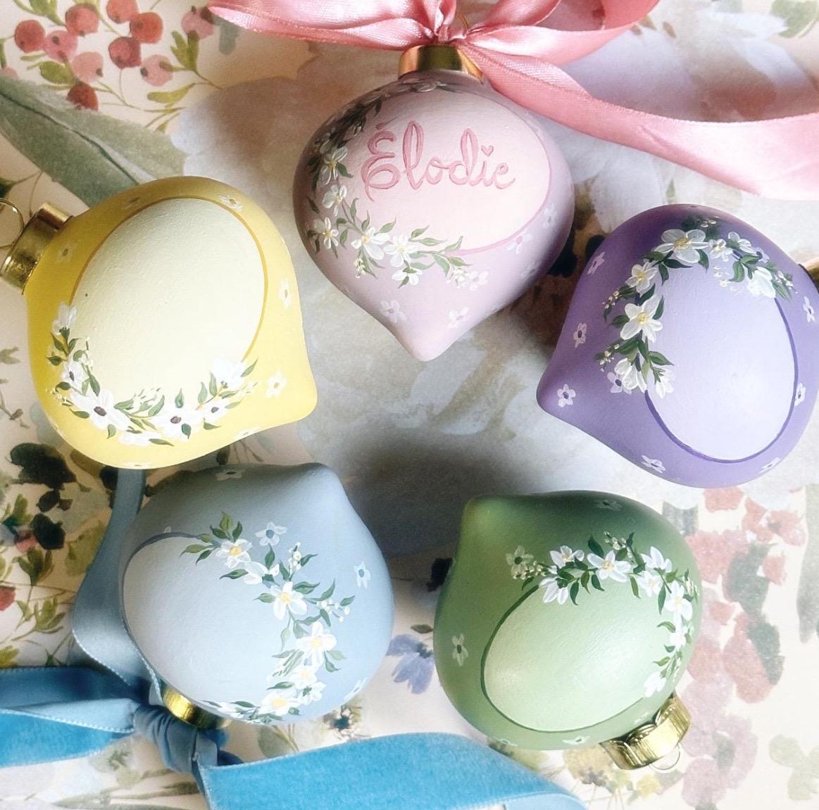 Hand-Painted GOOSE-SIZED Monogrammed Easter Eggs
