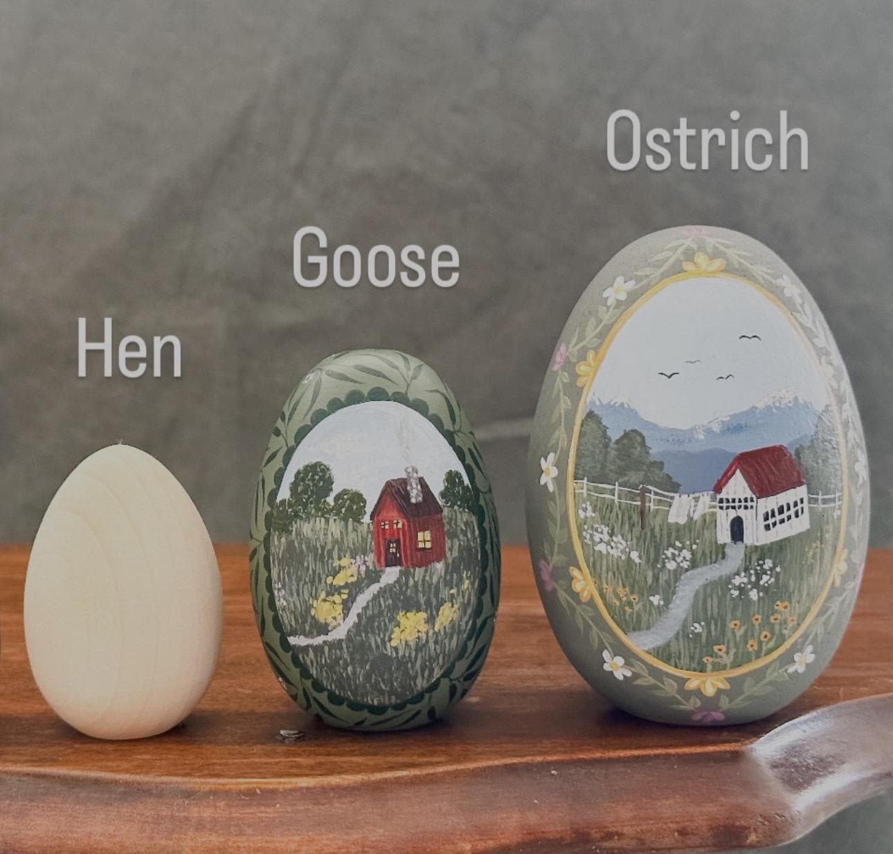 Hand-Painted GOOSE-SIZED Monogrammed Easter Eggs