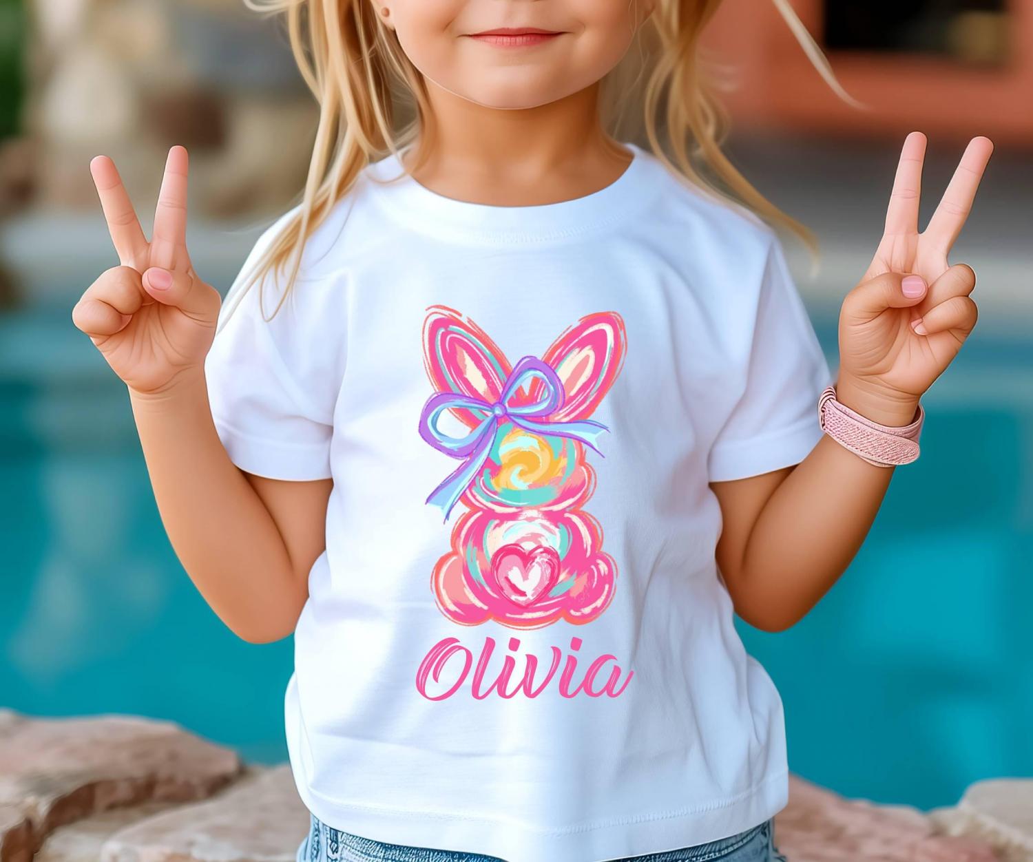 Personalized Easter 2026 Kids Shirt, Custom Bunny Shirt,Kids Easter Shirt, Cute Bunny Shirt,Toddler Easter Shirt,Easter Bunny Kids Name Tee