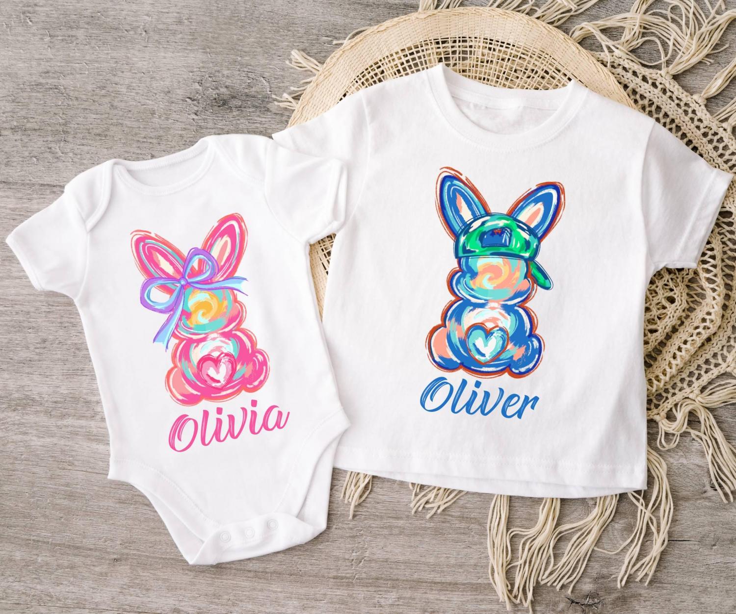 Personalized Easter 2026 Kids Shirt, Custom Bunny Shirt,Kids Easter Shirt, Cute Bunny Shirt,Toddler Easter Shirt,Easter Bunny Kids Name Tee