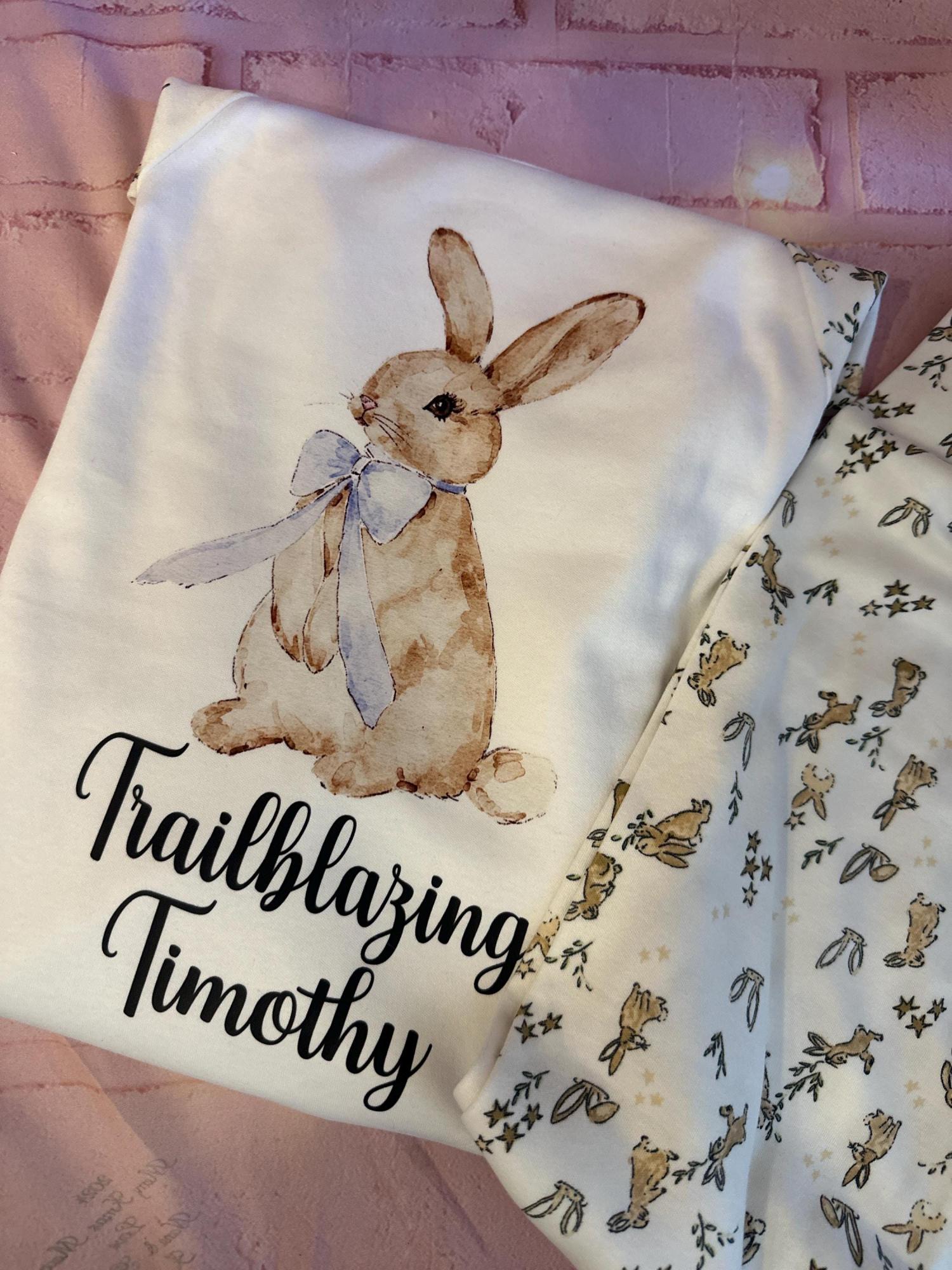 Personalised Easter Pyjamas for Kids | Bunny Easter PJs | Baby & Child Easter Sleepwear | First Easter Gift