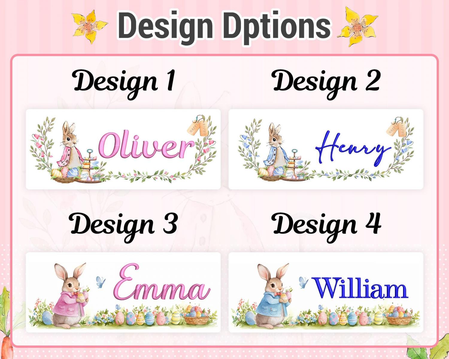 Personalized Easter Basket Liner, Custom Kids Easter Basket Liner with Name or Monogram,Easter Gift for Kids Girls Boys,Baby First Easter