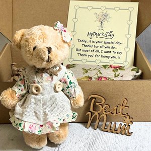 Mothers Day Teddy Bear Gift, Mothering Sunday Keepsake Token For Mum
