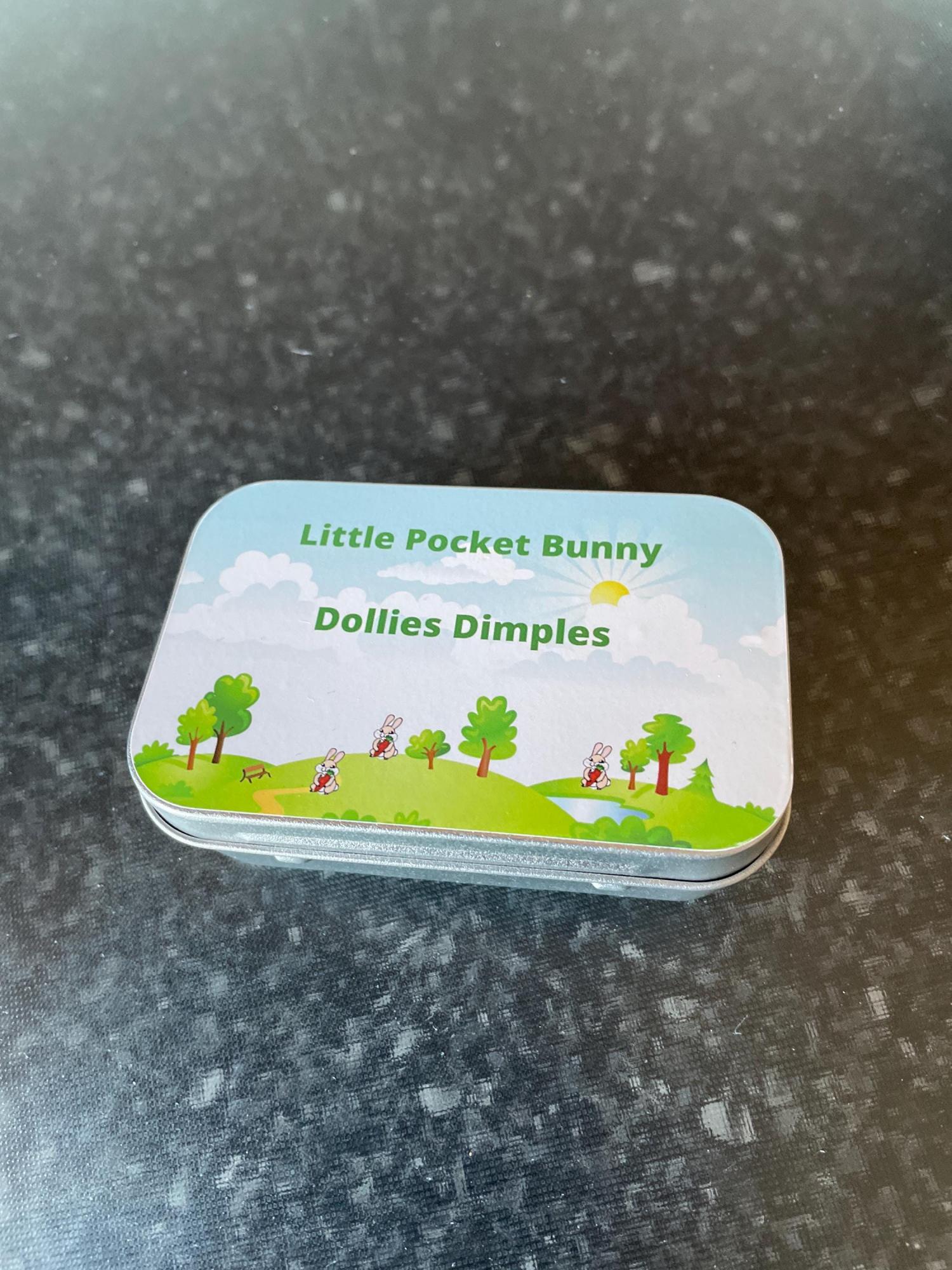 Easter Bunny fluffy Plush in Pocket Tin: Miniature role play