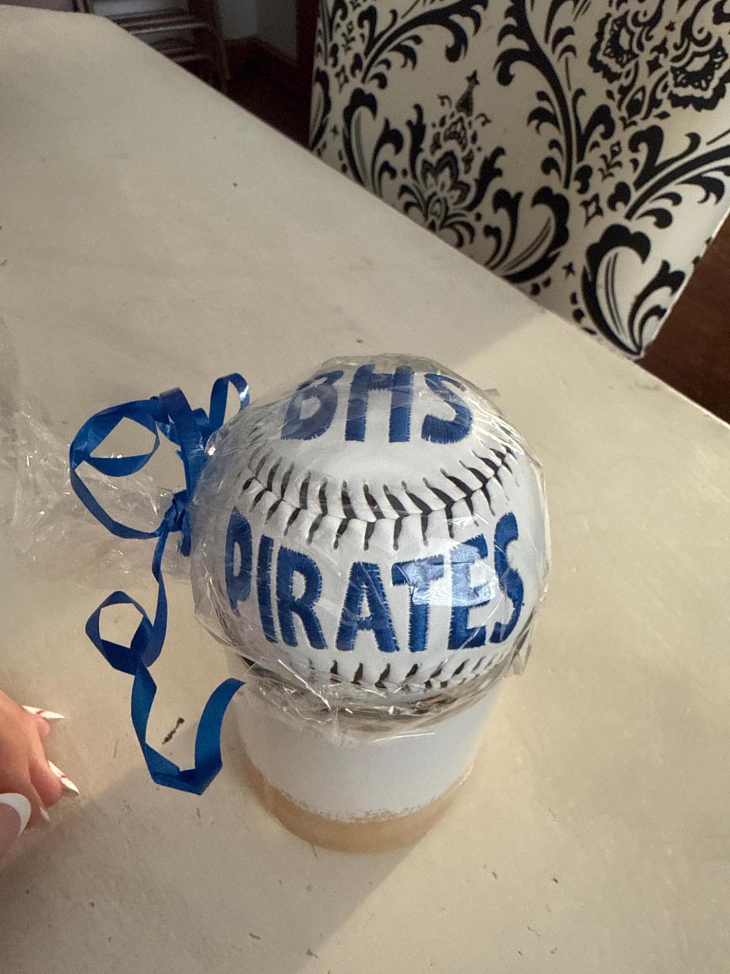 Personalized Custom Embroidered Baseball • Senior Night Gift • Graduation Keepsake • Team Gift • Embroidered Baseball Gift