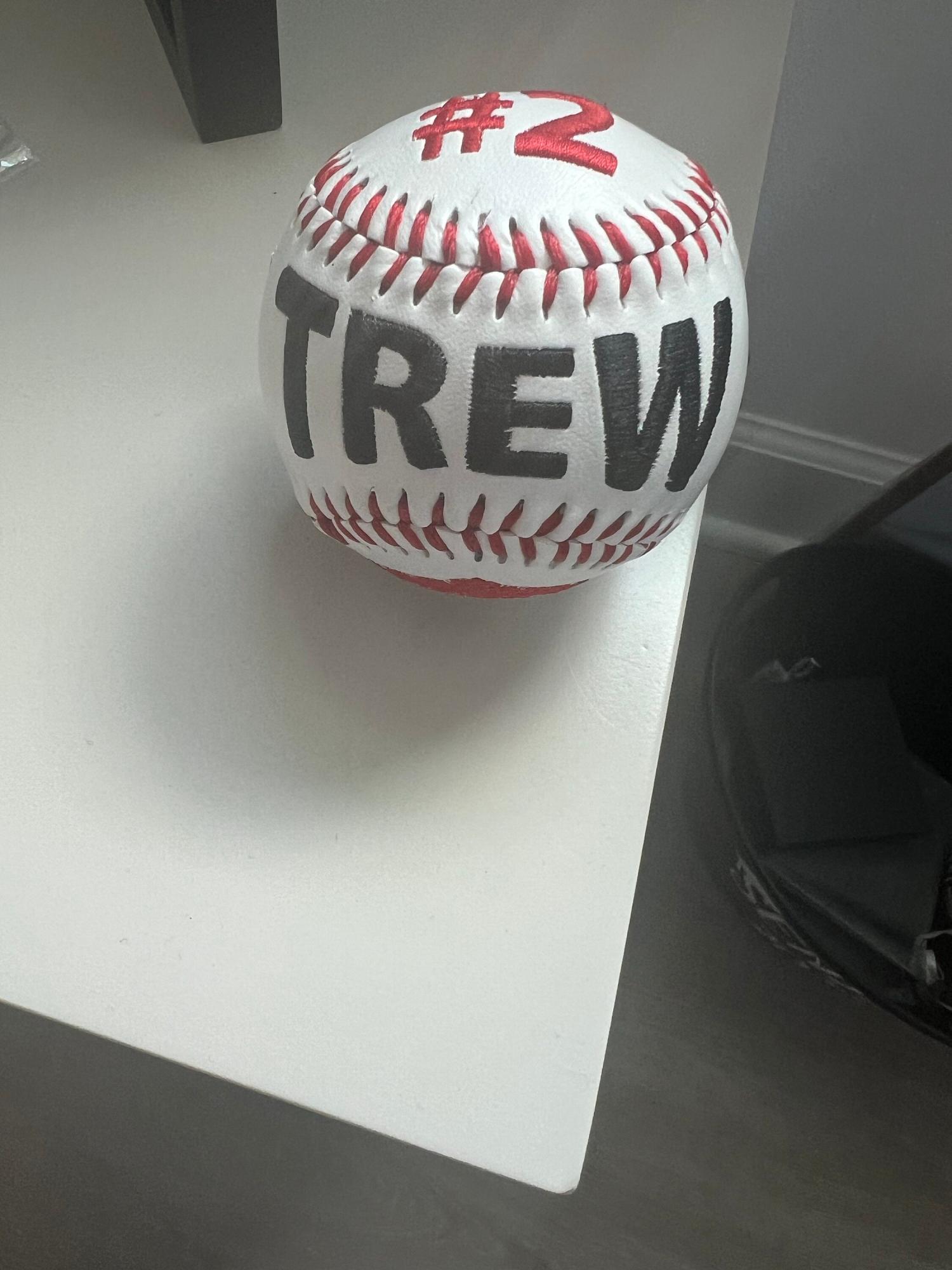 Personalized Custom Embroidered Baseball • Senior Night Gift • Graduation Keepsake • Team Gift • Embroidered Baseball Gift