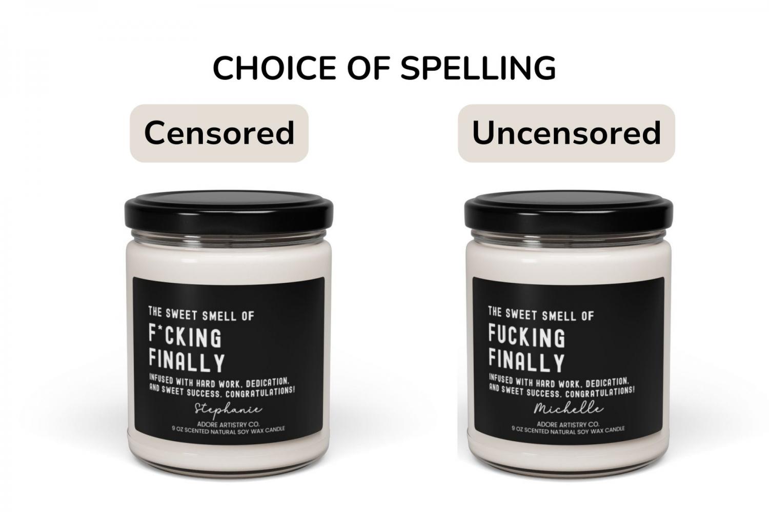 Funny Graduation Candle College Graduate Gift Nursing PhD Master's Doctorate Med Law Congratulations Gift for Friend Him Her Finally Candle