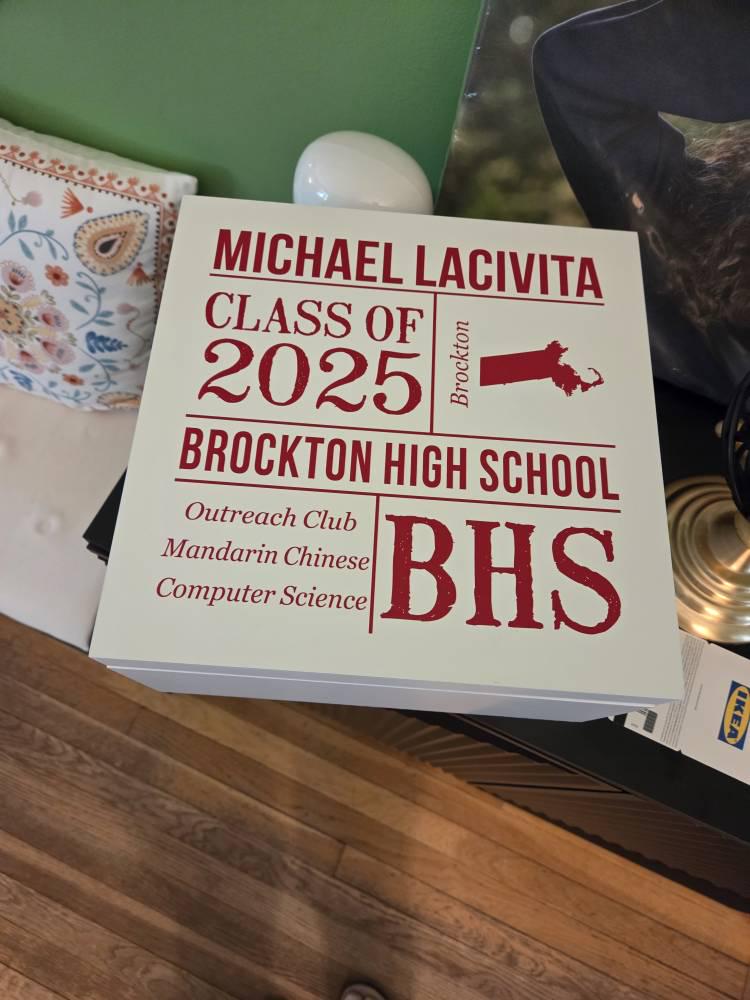 Personalized Keepsake Box - For Graduation - Class of 2026 - Custom Graduate Memento Box - All About The Graduate - Available In 7 Colors