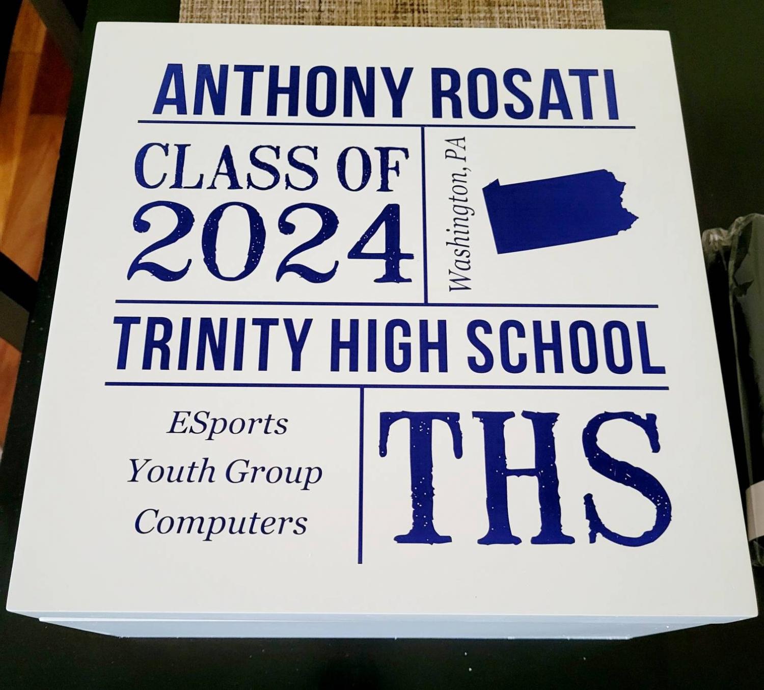 Personalized Keepsake Box - For Graduation - Class of 2026 - Custom Graduate Memento Box - All About The Graduate - Available In 7 Colors