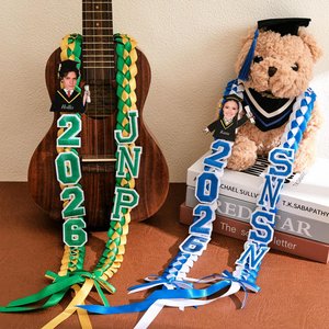 Graduation lei 2026 With Name, Class of 2026 Graduation Lei, Graduation Gifts, Senior Night Gift Lei, Ribbon Lei, Gift for Graduates